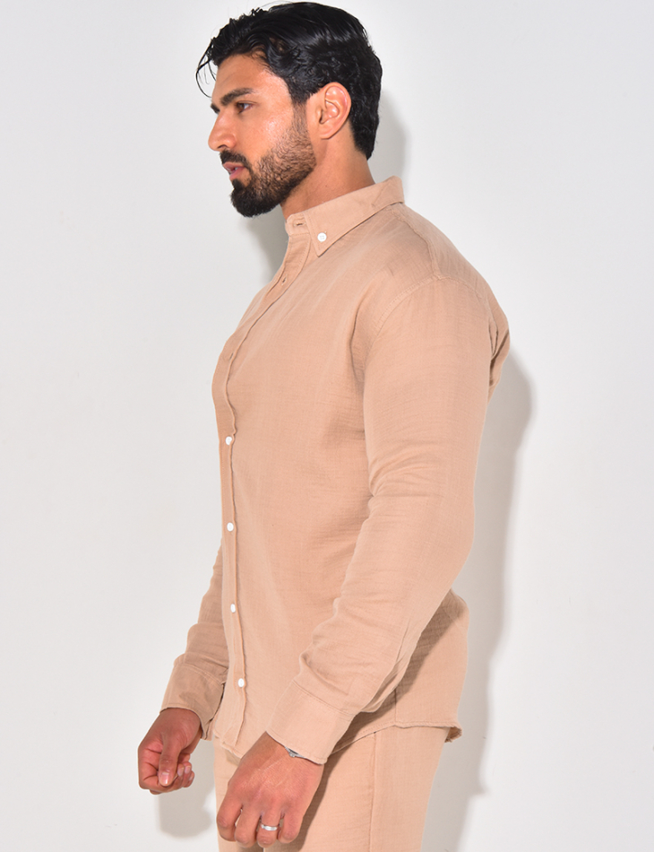 Chemise manches longues en coton
