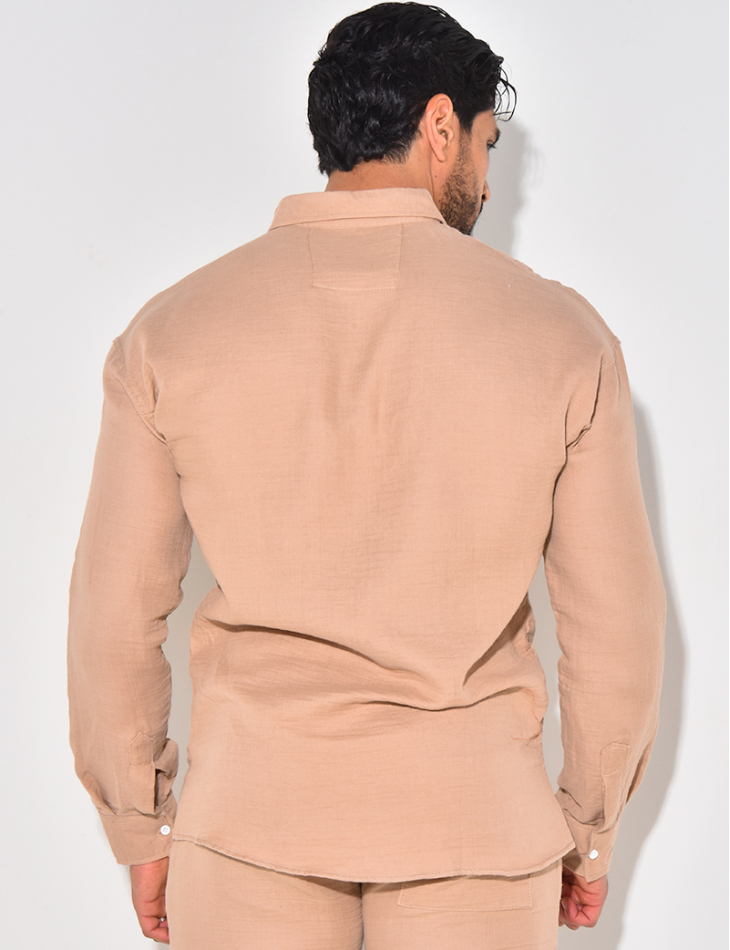 Chemise manches longues en coton