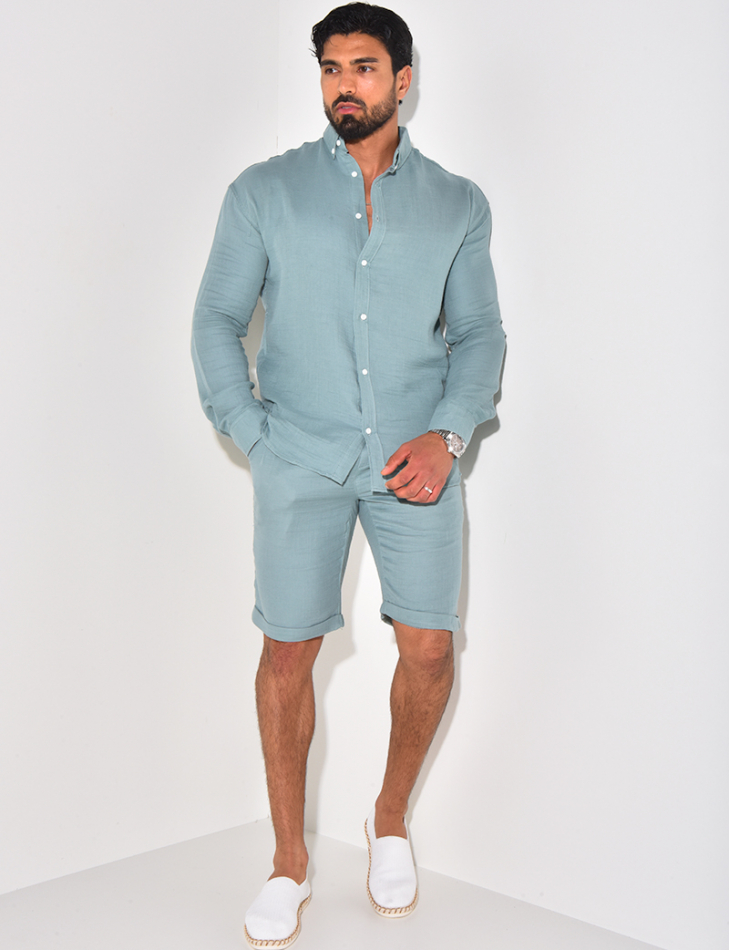 Chemise manches longues en coton Chemise manches longues en coton