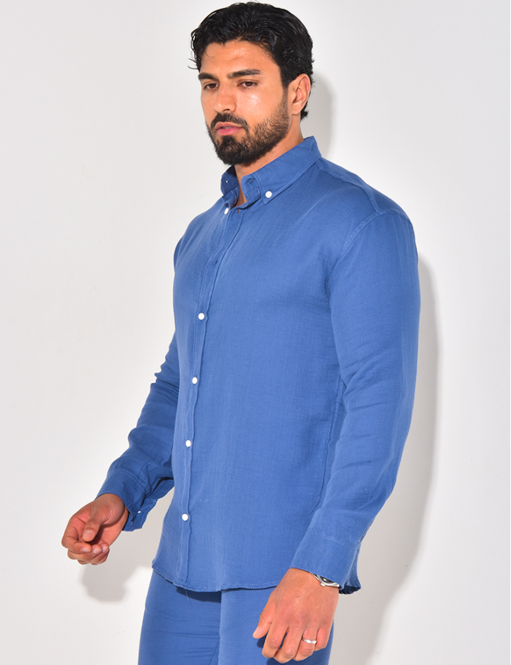 Chemise manches longues en coton