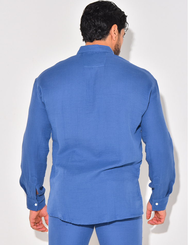 Chemise manches longues en coton