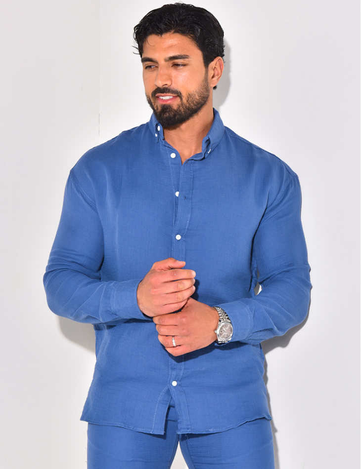 Chemise manches longues en coton