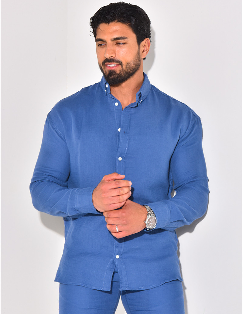 Chemise manches longues en coton