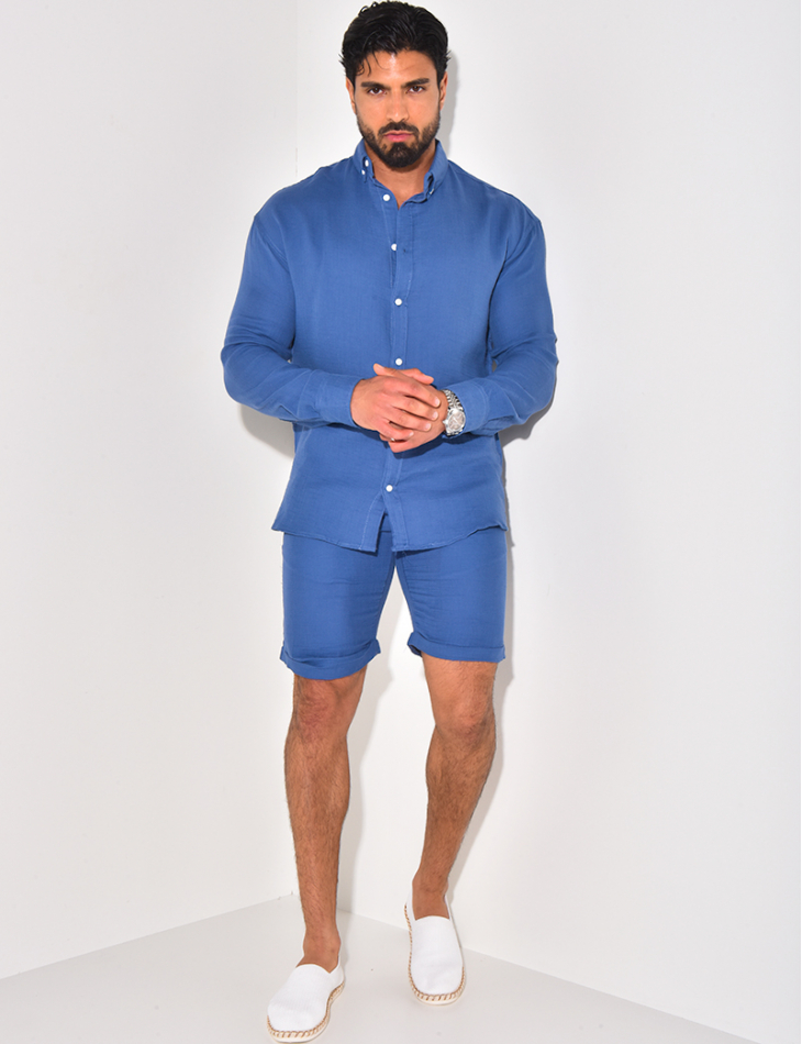 Chemise manches longues en coton