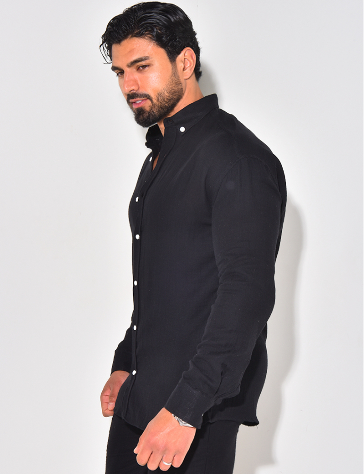 Chemise manches longues en coton