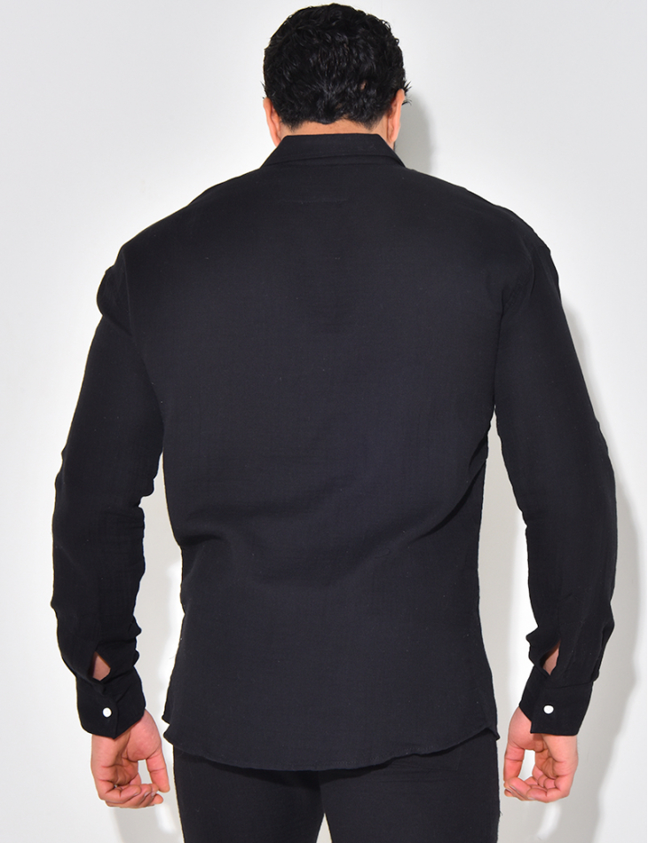 Chemise manches longues en coton