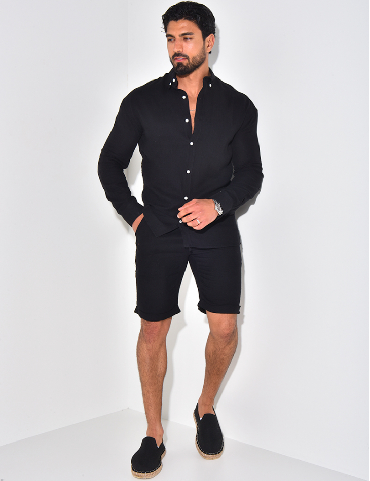 Chemise manches longues en coton