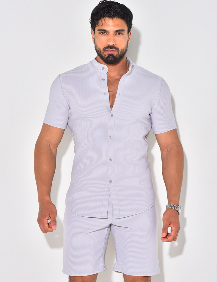 Ensemble texturé short et chemise Ensemble texturé short et chemise