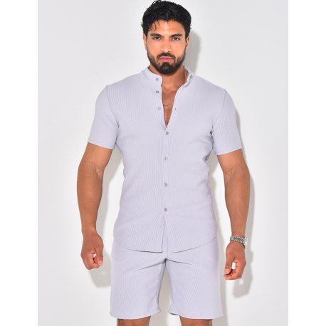 Ensemble texturé short et chemise Ensemble texturé short et chemise