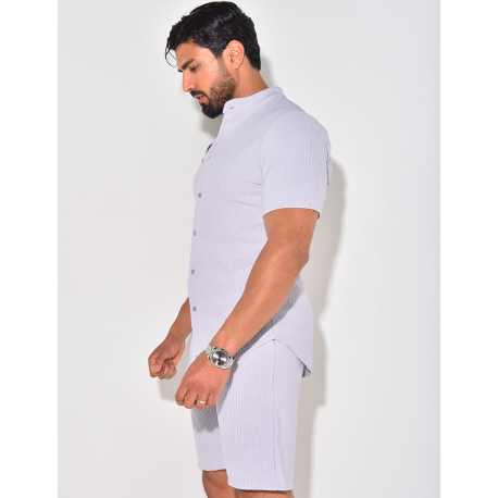 Ensemble texturé short et chemise Ensemble texturé short et chemise