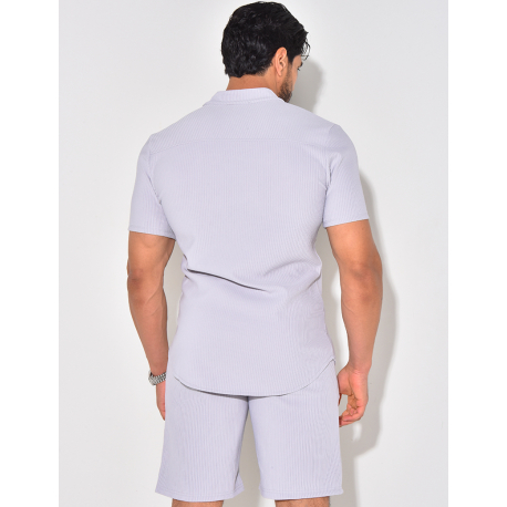 Ensemble texturé short et chemise Ensemble texturé short et chemise