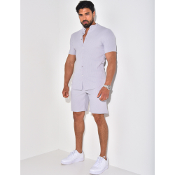 Ensemble texturé short et chemise Ensemble texturé short et chemise