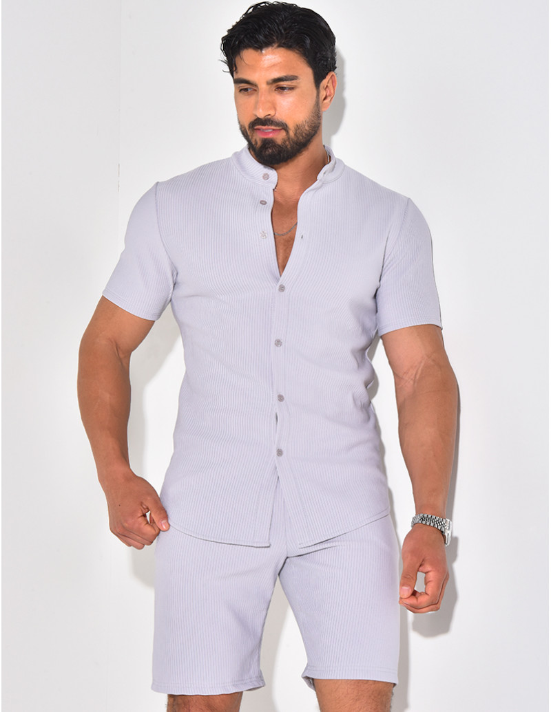 Ensemble texturé short et chemise