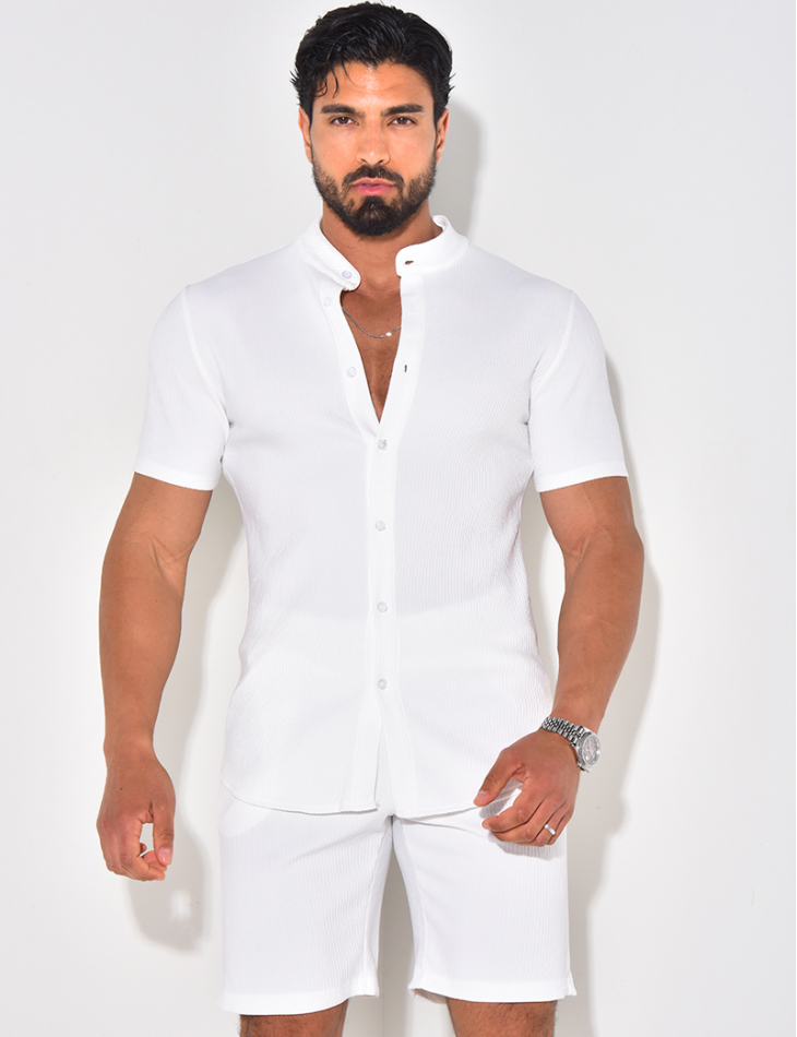 Ensemble texturé short et chemise Ensemble texturé short et chemise