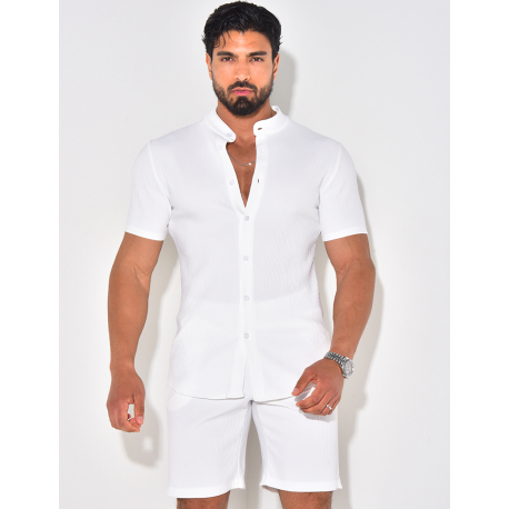 Ensemble texturé short et chemise Ensemble texturé short et chemise