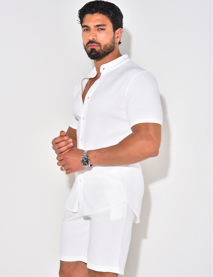 Ensemble texturé short et chemise Ensemble texturé short et chemise