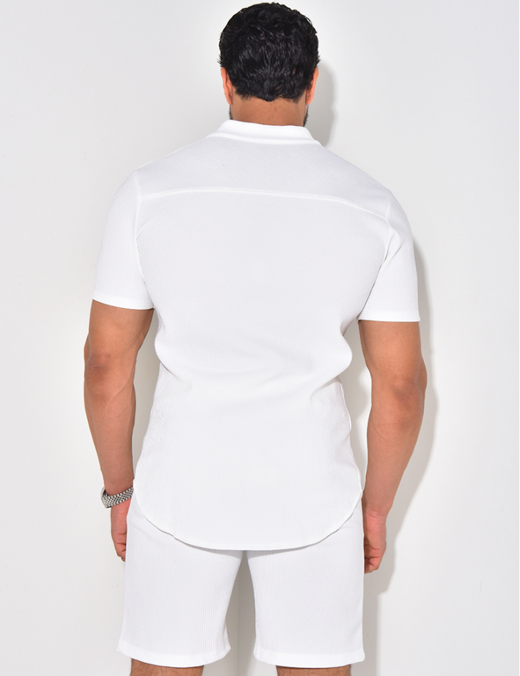 Ensemble texturé short et chemise Ensemble texturé short et chemise