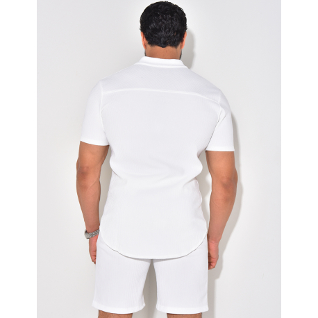 Ensemble texturé short et chemise Ensemble texturé short et chemise