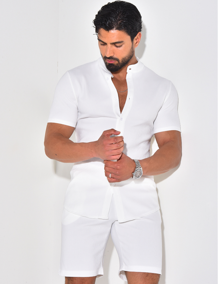 Ensemble texturé short et chemise Ensemble texturé short et chemise