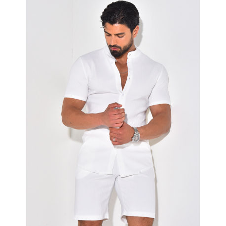 Ensemble texturé short et chemise Ensemble texturé short et chemise