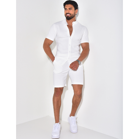 Ensemble texturé short et chemise Ensemble texturé short et chemise