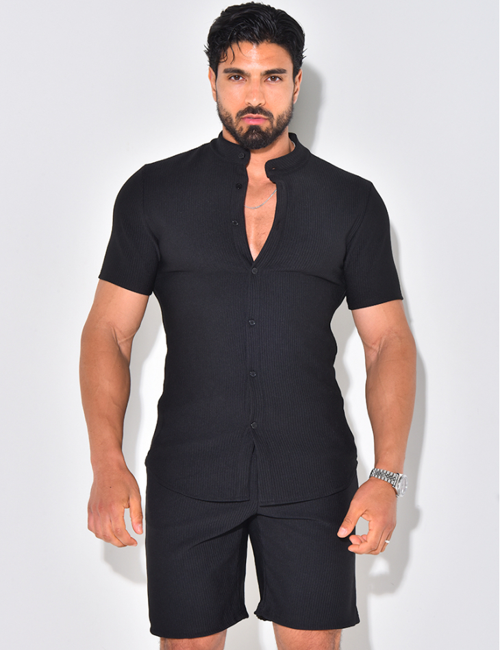 Ensemble texturé short et chemise Ensemble texturé short et chemise