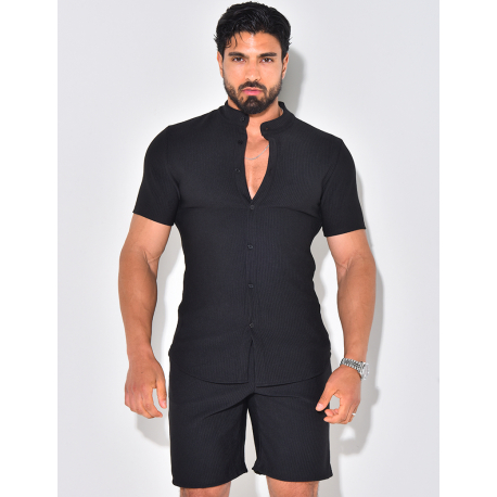 Ensemble texturé short et chemise Ensemble texturé short et chemise