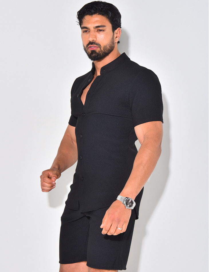 Ensemble texturé short et chemise Ensemble texturé short et chemise