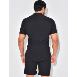 Ensemble texturé short et chemise Ensemble texturé short et chemise