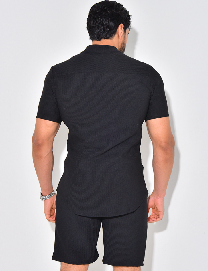Ensemble texturé short et chemise Ensemble texturé short et chemise