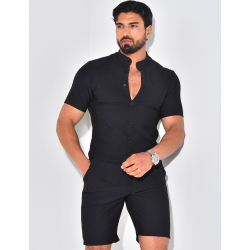Ensemble texturé short et chemise Ensemble texturé short et chemise