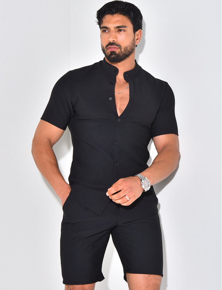 Ensemble texturé short et chemise Ensemble texturé short et chemise