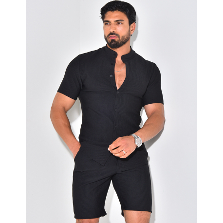 Ensemble texturé short et chemise Ensemble texturé short et chemise