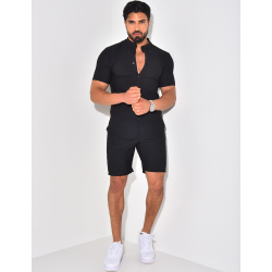 Ensemble texturé short et chemise Ensemble texturé short et chemise