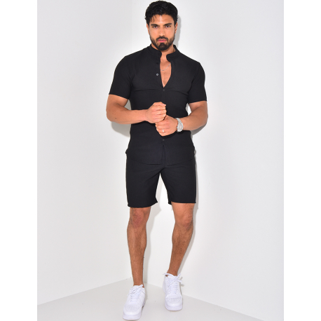 Ensemble texturé short et chemise Ensemble texturé short et chemise