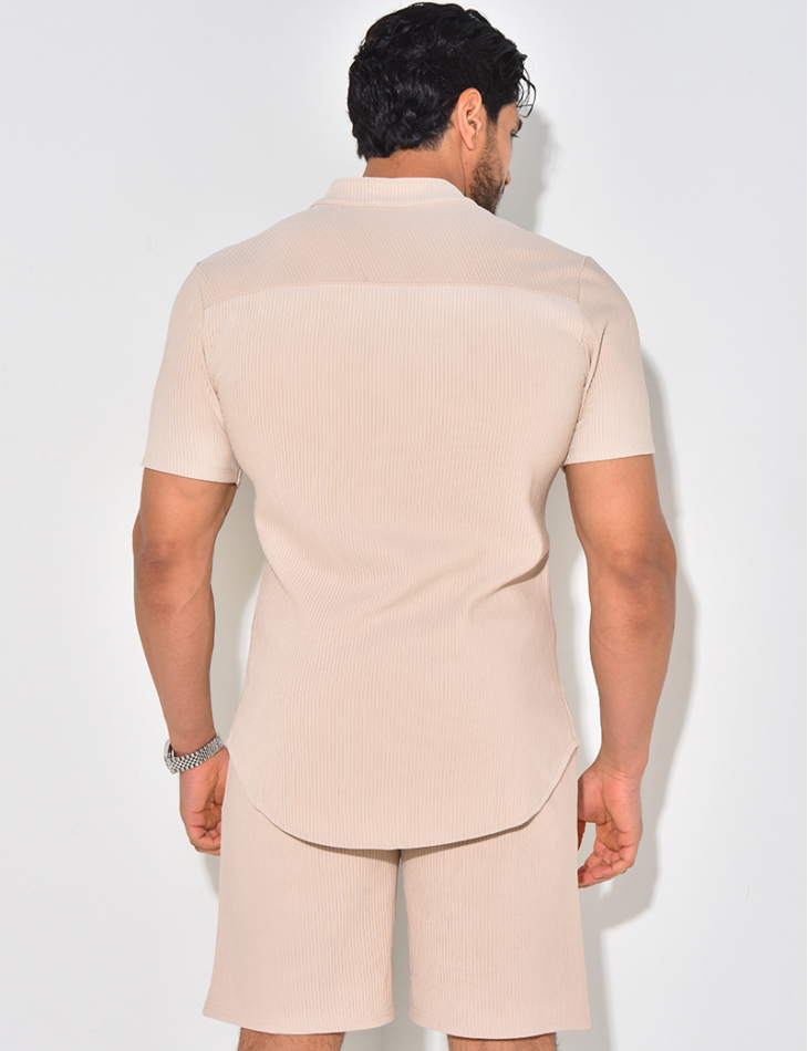 Ensemble texturé short et chemise Ensemble texturé short et chemise