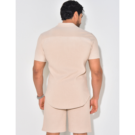 Ensemble texturé short et chemise Ensemble texturé short et chemise