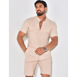 Ensemble texturé short et chemise Ensemble texturé short et chemise