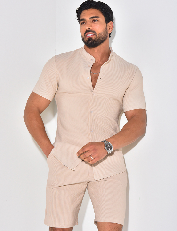 Ensemble texturé short et chemise Ensemble texturé short et chemise
