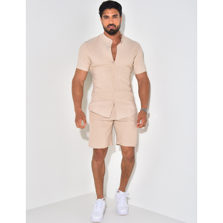Ensemble texturé short et chemise Ensemble texturé short et chemise
