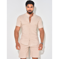 Ensemble texturé short et chemise Ensemble texturé short et chemise