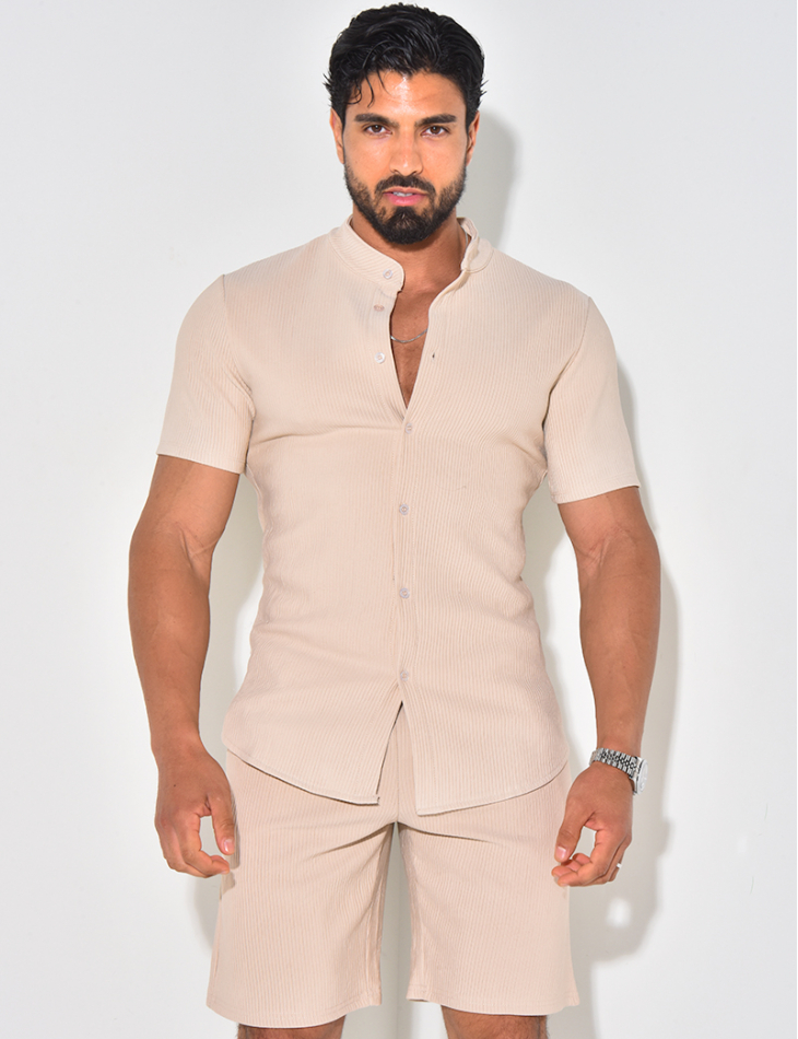 Ensemble texturé short et chemise Ensemble texturé short et chemise