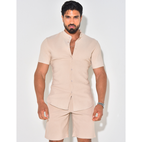 Ensemble texturé short et chemise Ensemble texturé short et chemise