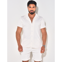 Ensemble short et chemise plissé Ensemble short et chemise plissé