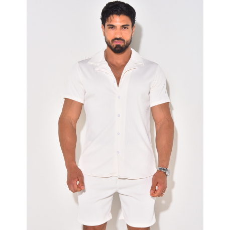 Ensemble short et chemise plissé Ensemble short et chemise plissé
