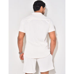 Ensemble short et chemise plissé Ensemble short et chemise plissé