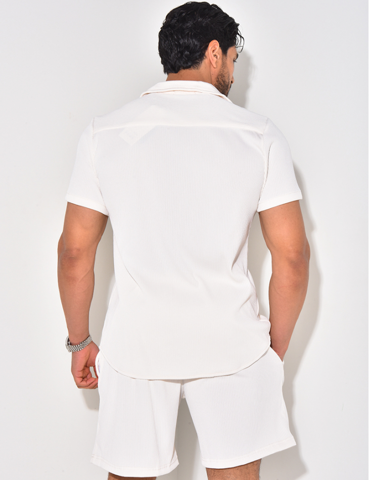 Ensemble short et chemise plissé Ensemble short et chemise plissé