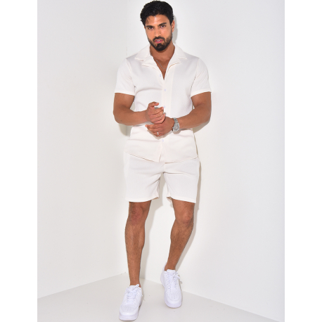 Ensemble short et chemise plissé Ensemble short et chemise plissé