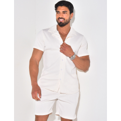 Ensemble short et chemise plissé Ensemble short et chemise plissé
