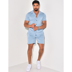 Ensemble short et chemise plissé